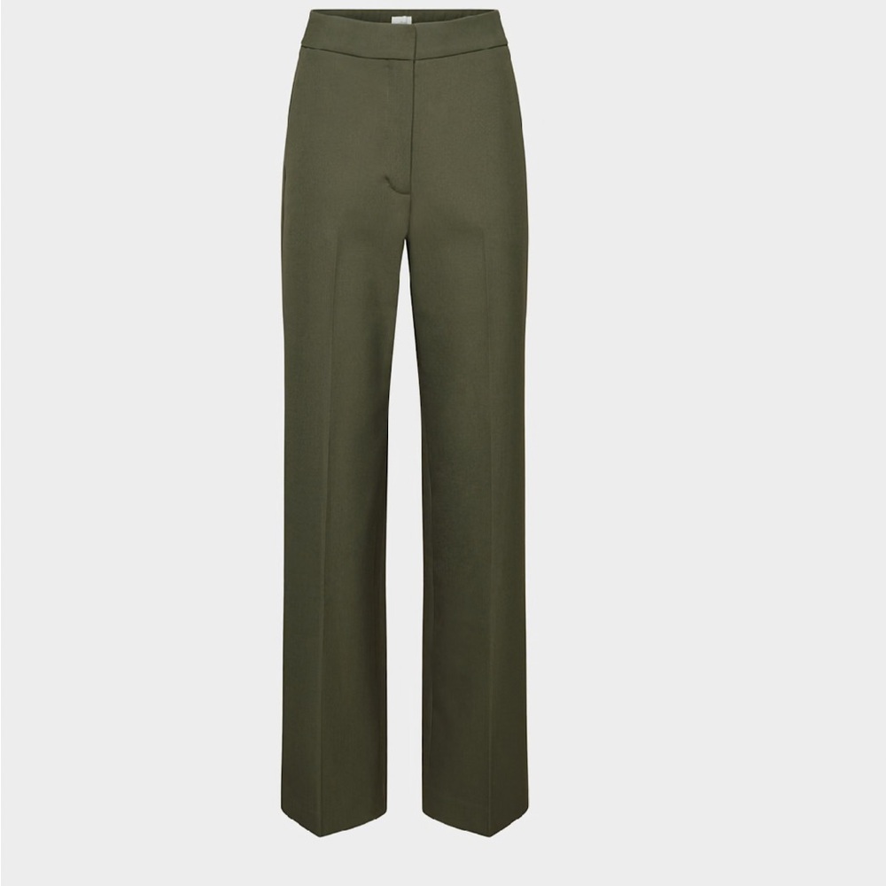 Aritzia Olive Green Wide Leg Pants